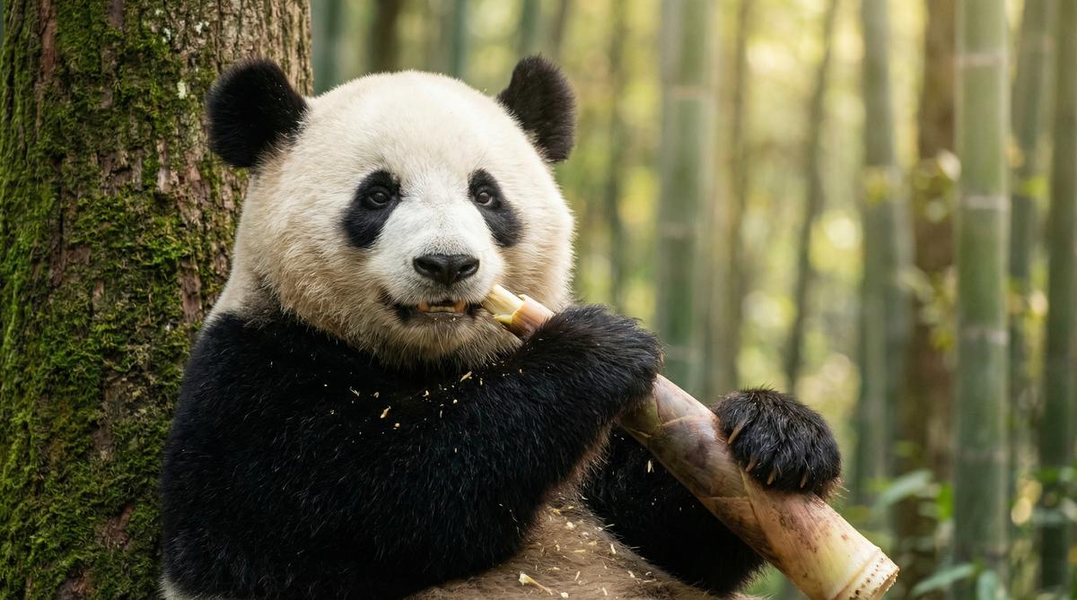 网红熊猫视频 - 国宝竹林午餐视频